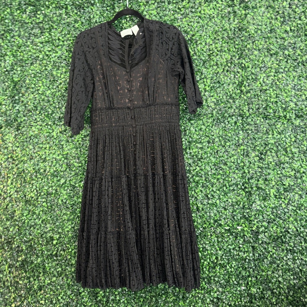 Beguile by Byron Lars Dress Size 6 Black Lace Romantic Goth Gothic